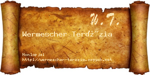 Wermescher Terézia névjegykártya